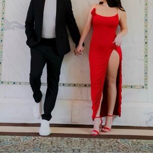 Meshki Red Sleeveless Dress